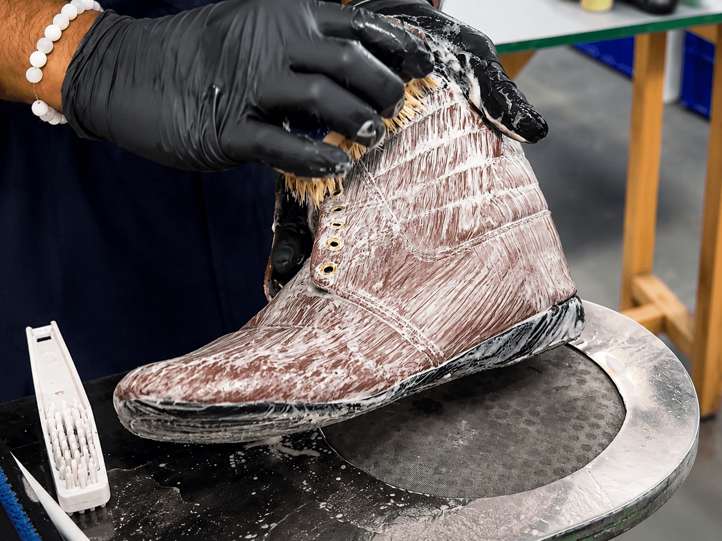 DomTom Birkenstock deep cleaning — footbed, cork, and suede care